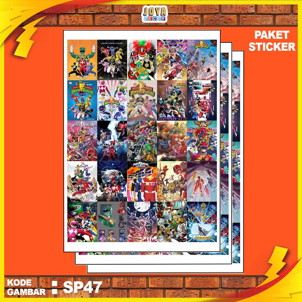 Jual GAMBAR STICKER POWER RANGERS / STIKER POWER RANGERS / PAKET STIKER ...