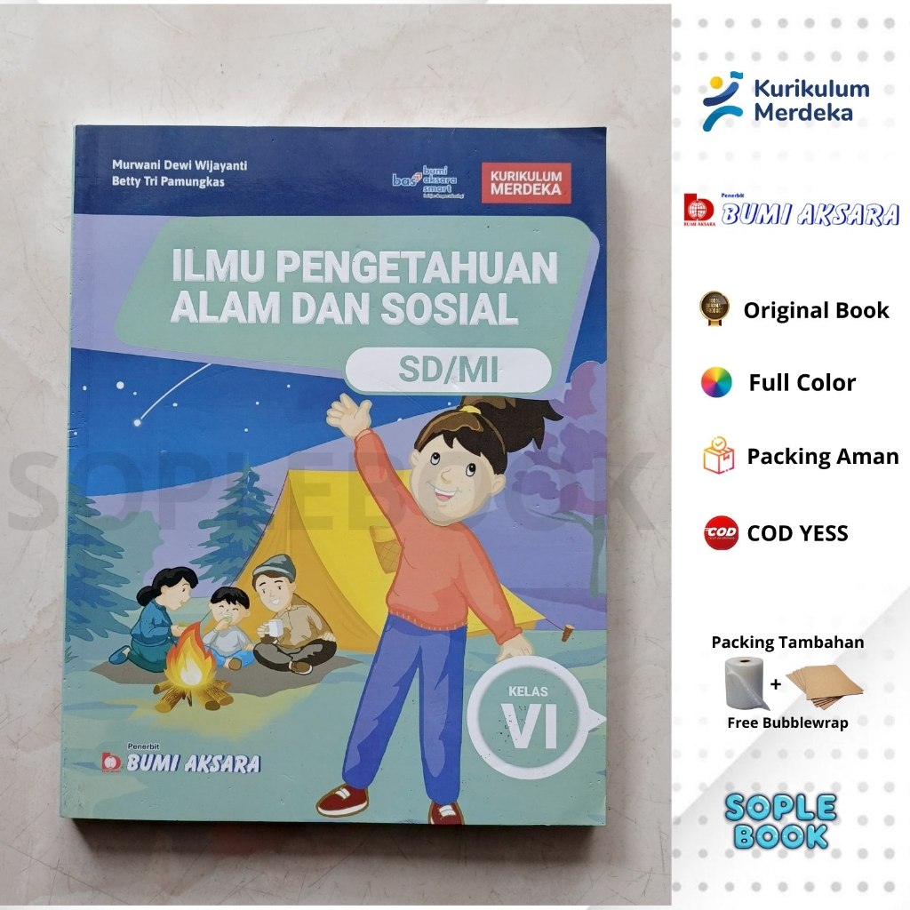 Jual Ilmu Pengetahuan Alam dan Sosial (IPAS) Untuk SD/MI Kelas 6 Bumi ...