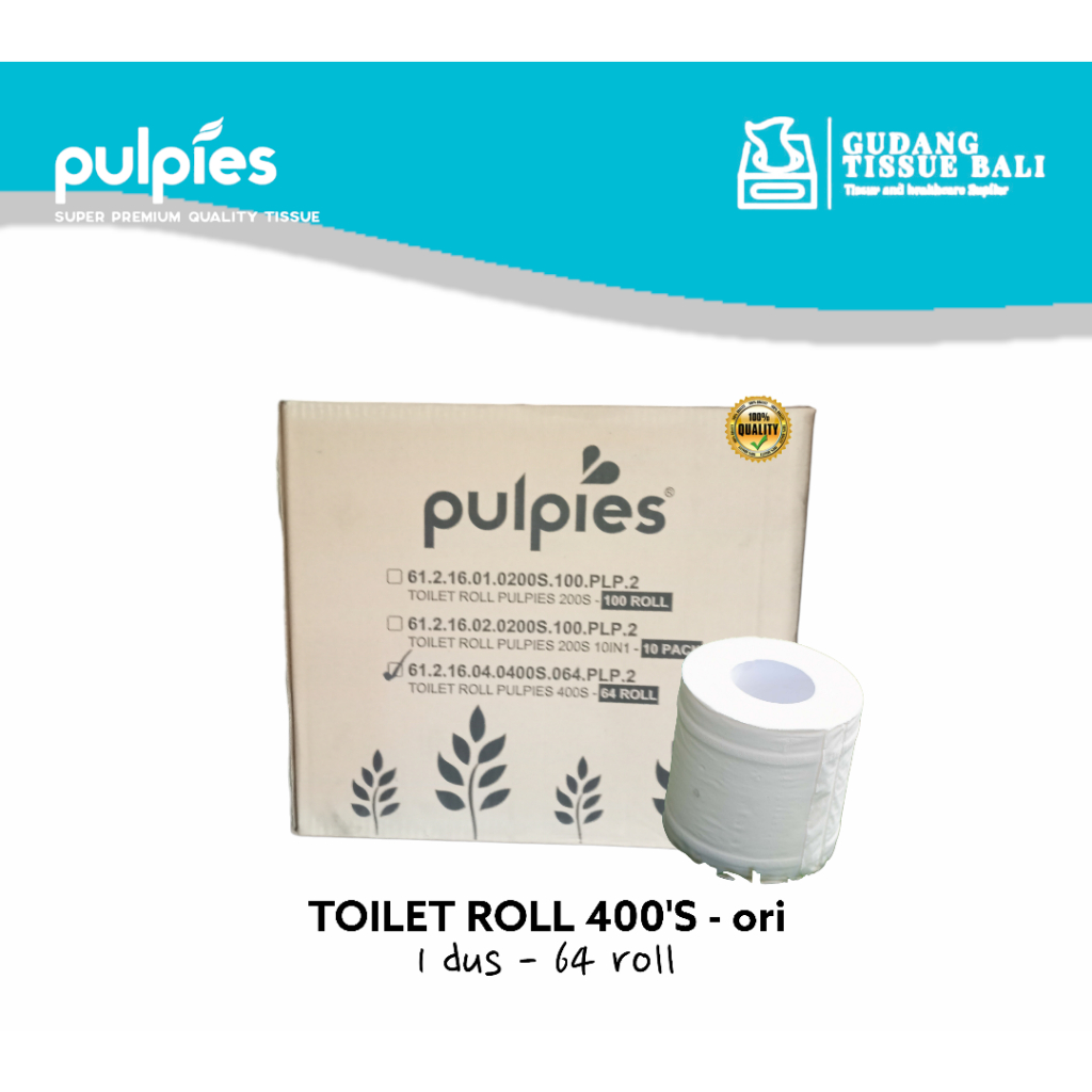 Jual Pulpies - Tisu Toilet Roll / Bathroom Tissue - 400's ori - 2ply ...