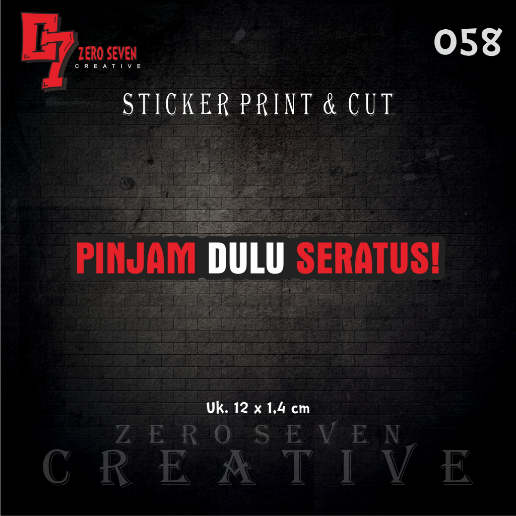 Jual STIKER PINJAM DULU SERATUS / RACING / STIKER MOTOR VIRAL / LAPTOP ...