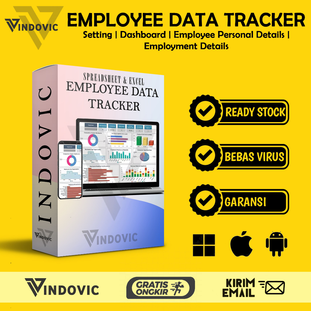 Jual [T0061] Employee Data Tracker Management System | Employee ...