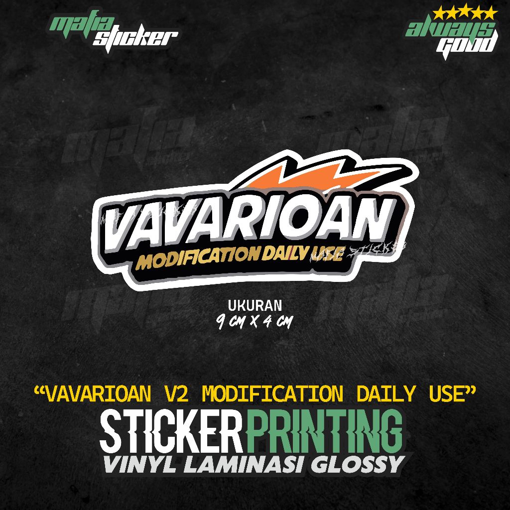 Jual STICKER/STIKER PRINT CUT VAVARIOAN V2 MODIFICATION DAILY USE ...