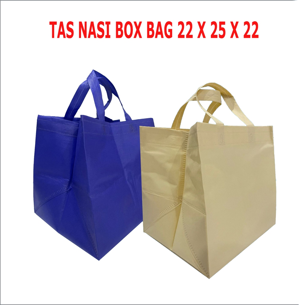 Jual Tas Box Nasi Ukuran 22x25x22 | Tas Sponbond | Tas Roti Kue | Tas ...