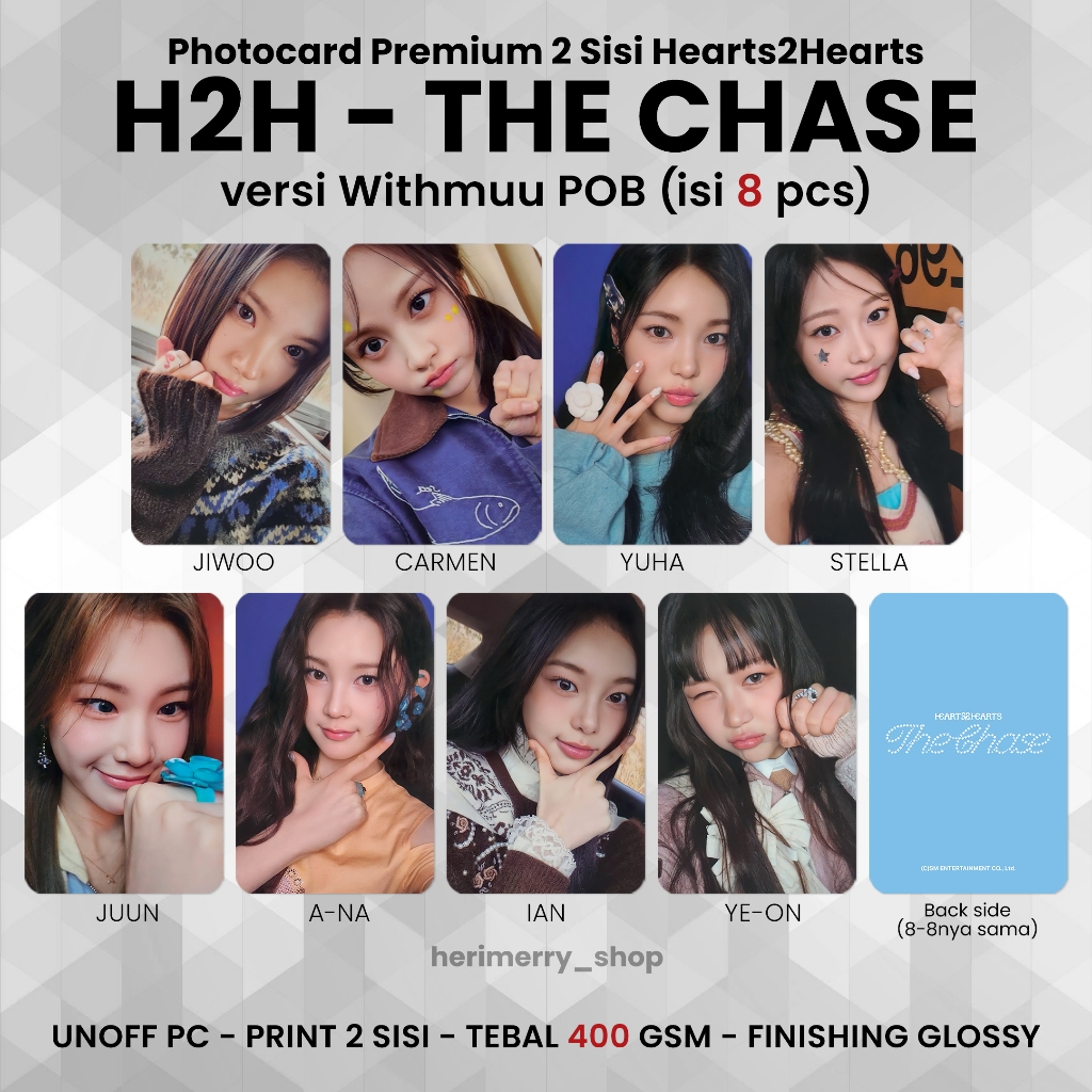 Jual (ISI 5/8 PCS) Photocard HEARTS2HEARTS THE CHASE - PC Premium