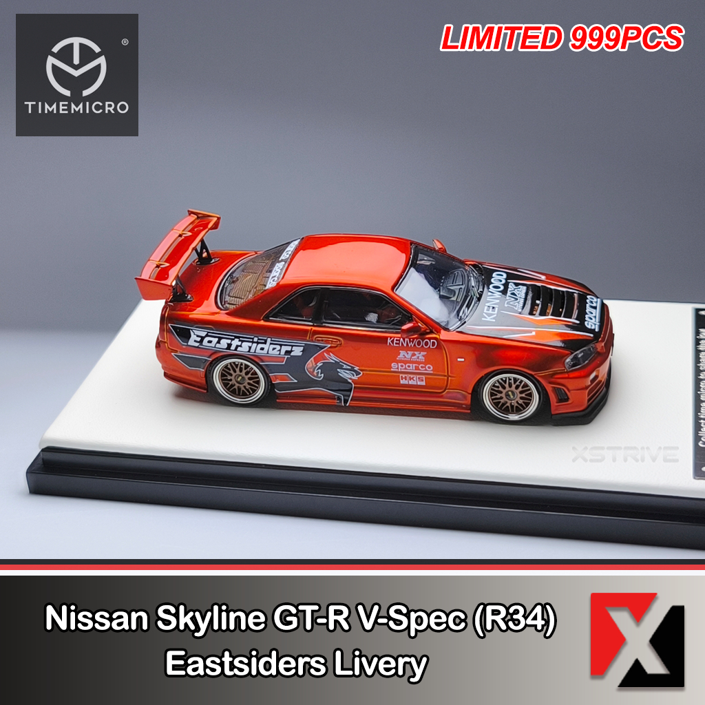 Jual TIMEMICRO 1:64 Nissan Skyline GT-R V Spec (R34) Eastsiders Livery ...