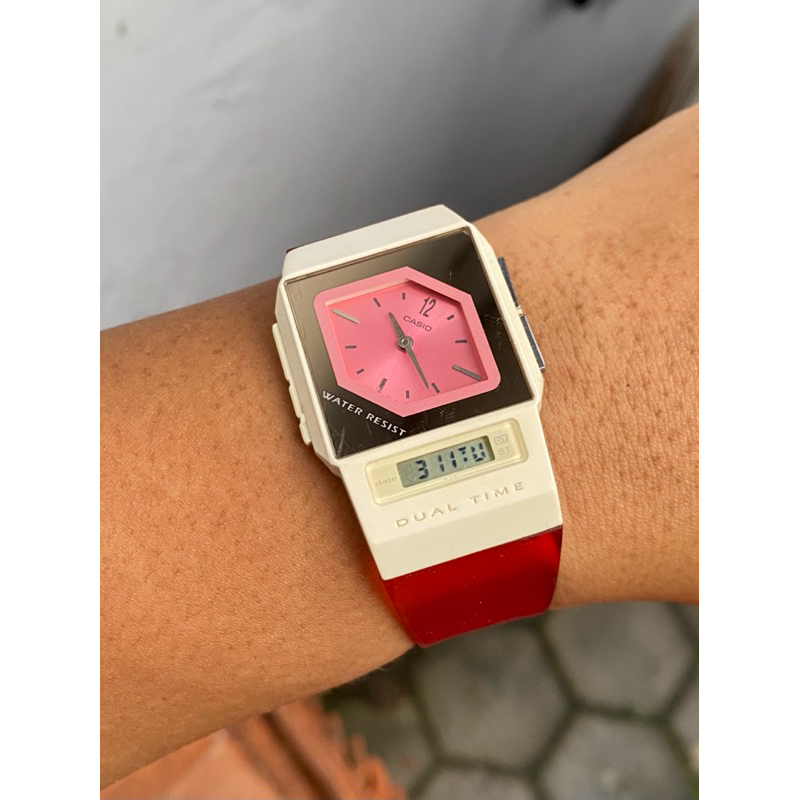 Jual 80’s Vintage Casio FS-01 Film Watch PELA Thin Dualtime Made in ...