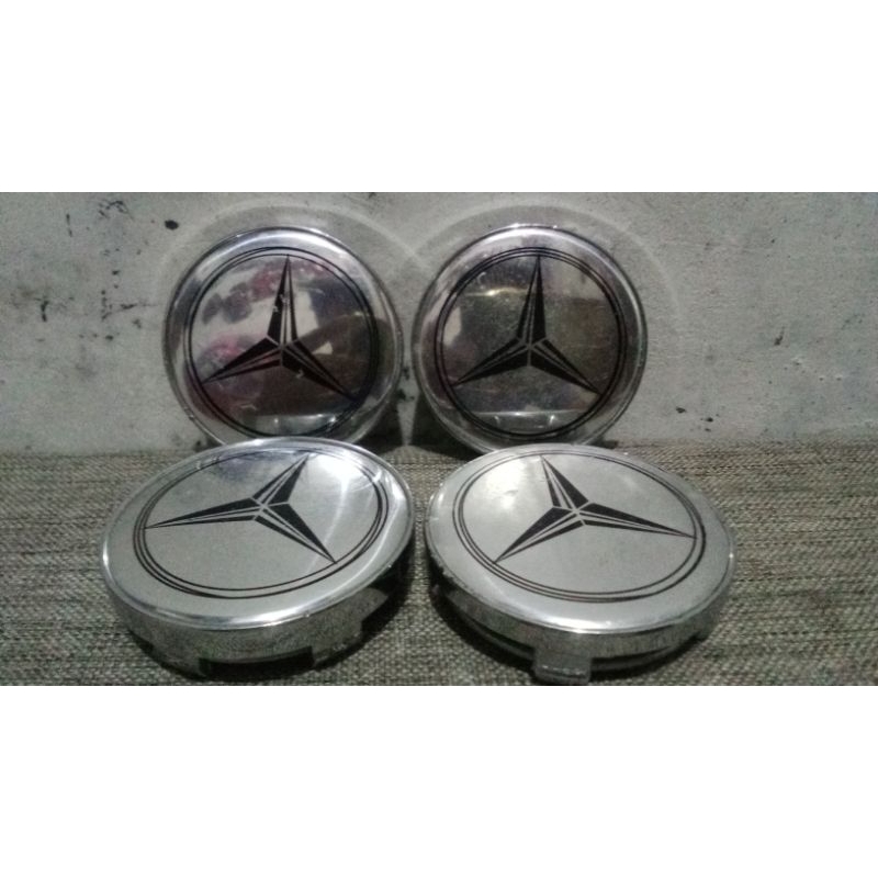 Jual MERCEDES BENZ WHEEL CENTER CAP ATAU DOP RODA VELG BINTANG SILVER ...