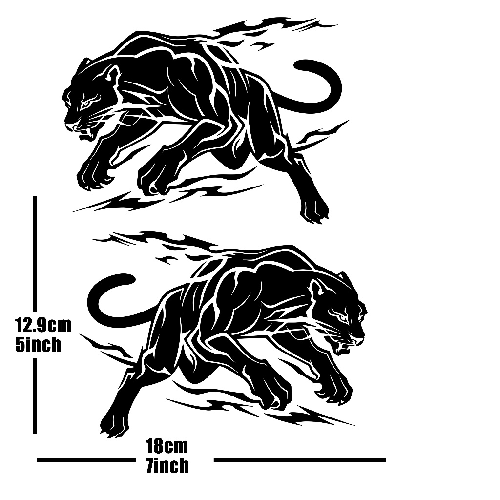 Jual 2Pcs Cutting Sticker Phanter / Tiger / Sticker Harimau/Sticker ...