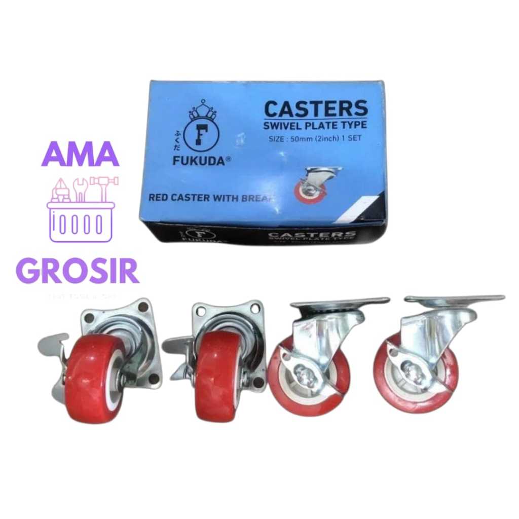 Jual [4 PCS] 1 SET RODA MERAH HIDUP & HIDUP+REM 2