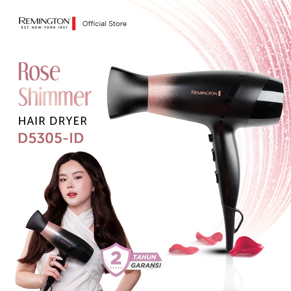 Remington Hair Dryer/Pengering Rambut Rose Shimmer D5305-ID