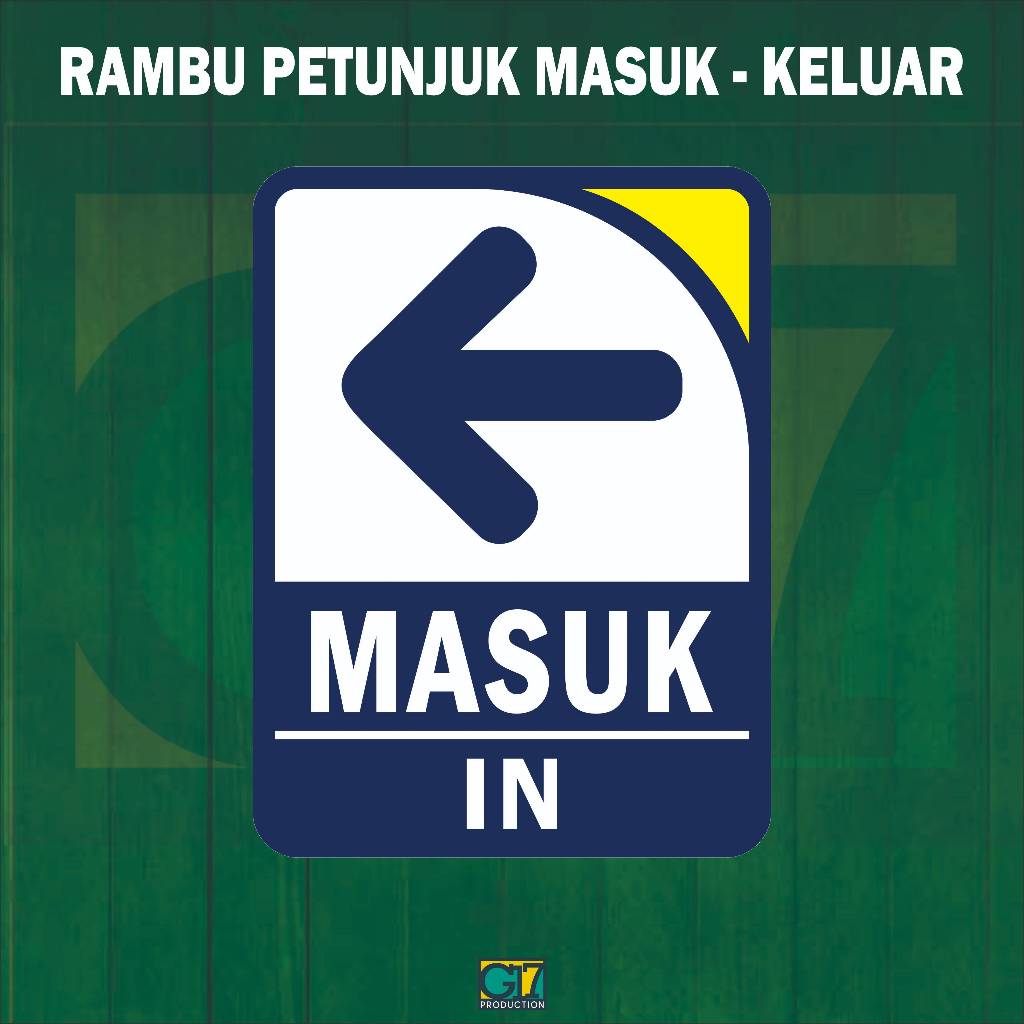 Jual Rambu Petunjuk Masuk - Keluar | Rambu Lalu Lintas Masuk Keluar ...
