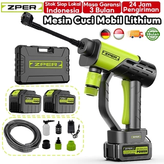 ZPER Alat Cuci Mobil Pistol Air Tekanan Tinggi Alat Portable Nirkabel Untuk Nyuci Mesin Cuci Lithium ZP005