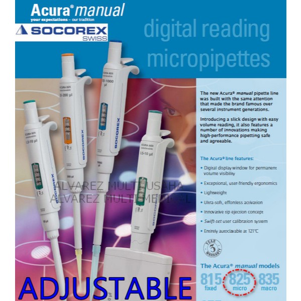 Jual Socorex Micropipet / Mikropipet Socorex / Socorex Acura ...