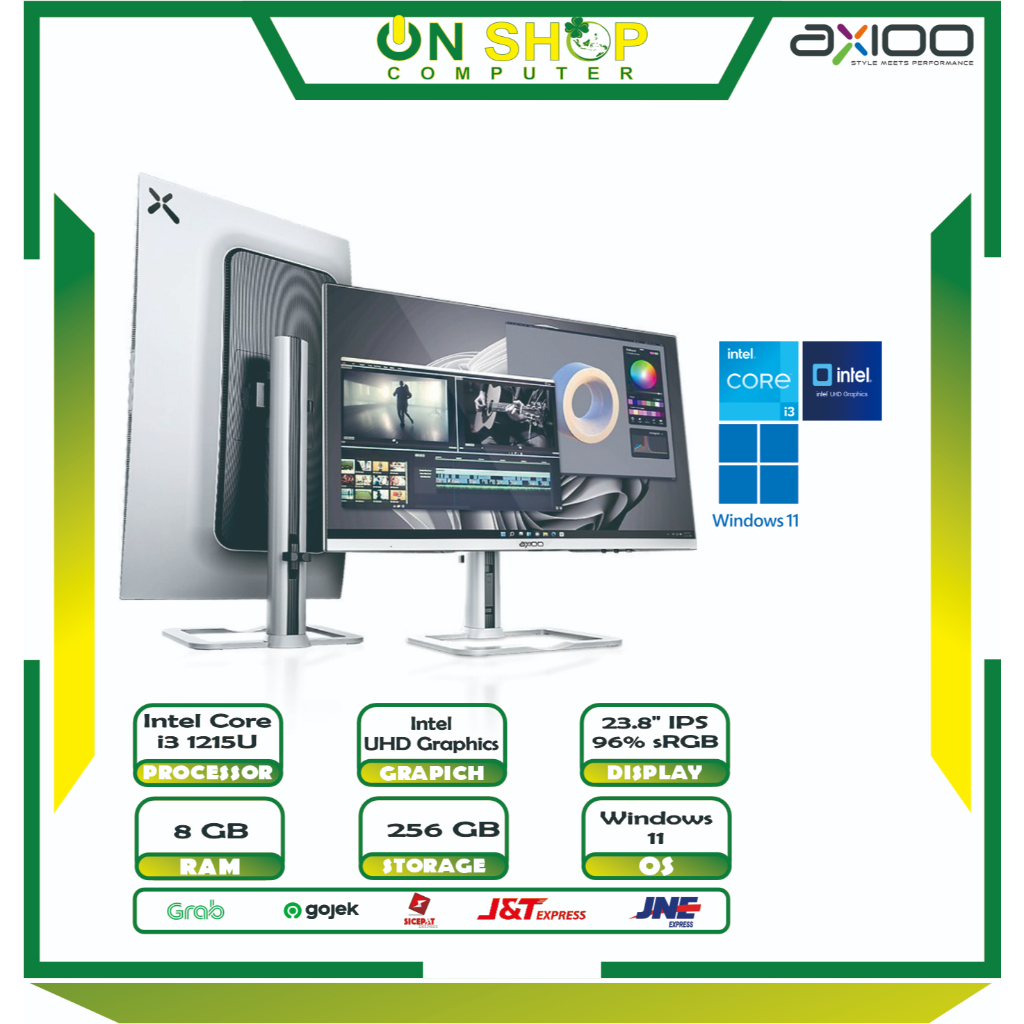 Jual AIO AXIOO HYPE FLEX 3 Intel Core i3 1215U RAM 8GB SSD 256GB WHITE ...
