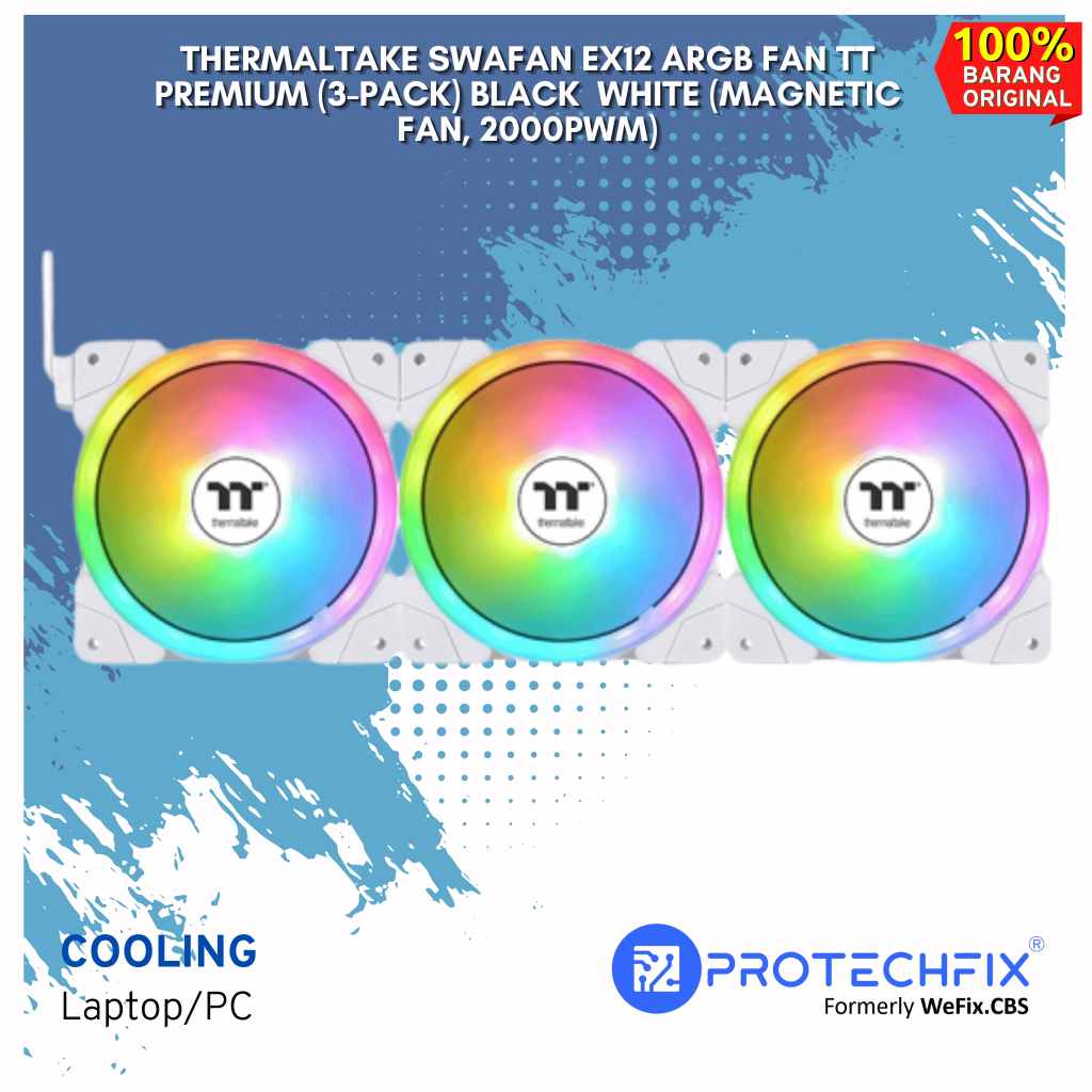 Thermaltake SWAFAN EX12 RGB 3-Pack – Ventole PC Magnetiche TT Premium Edition