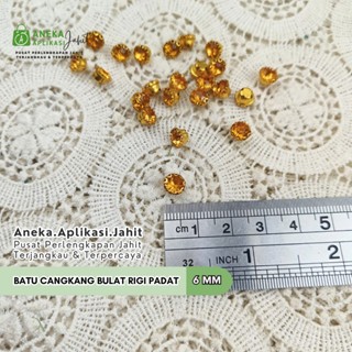Jual 50 PCS BATU CANGKANG BULAT 6 MM RIGI PADAT | Shopee Indonesia