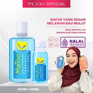 MeToo Mouthwash Cool Mint 250ml+100ml/ nafas segar / menghilangkan bau mulut / kumur karang gigi
