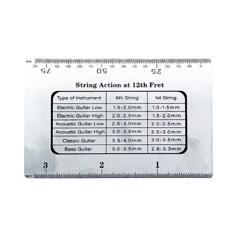 Jual String Action Ruler Alat Pengukur Senar Gitar Stainless Steel ...