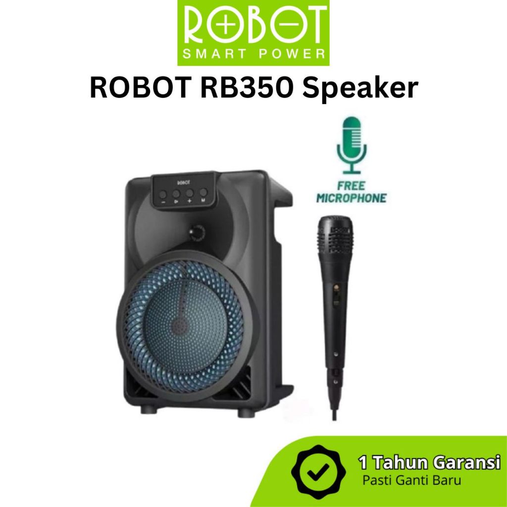 Jual ROBOT RB350 Bluetooth Speaker Karaoke Speaker With Microphone 10W ...