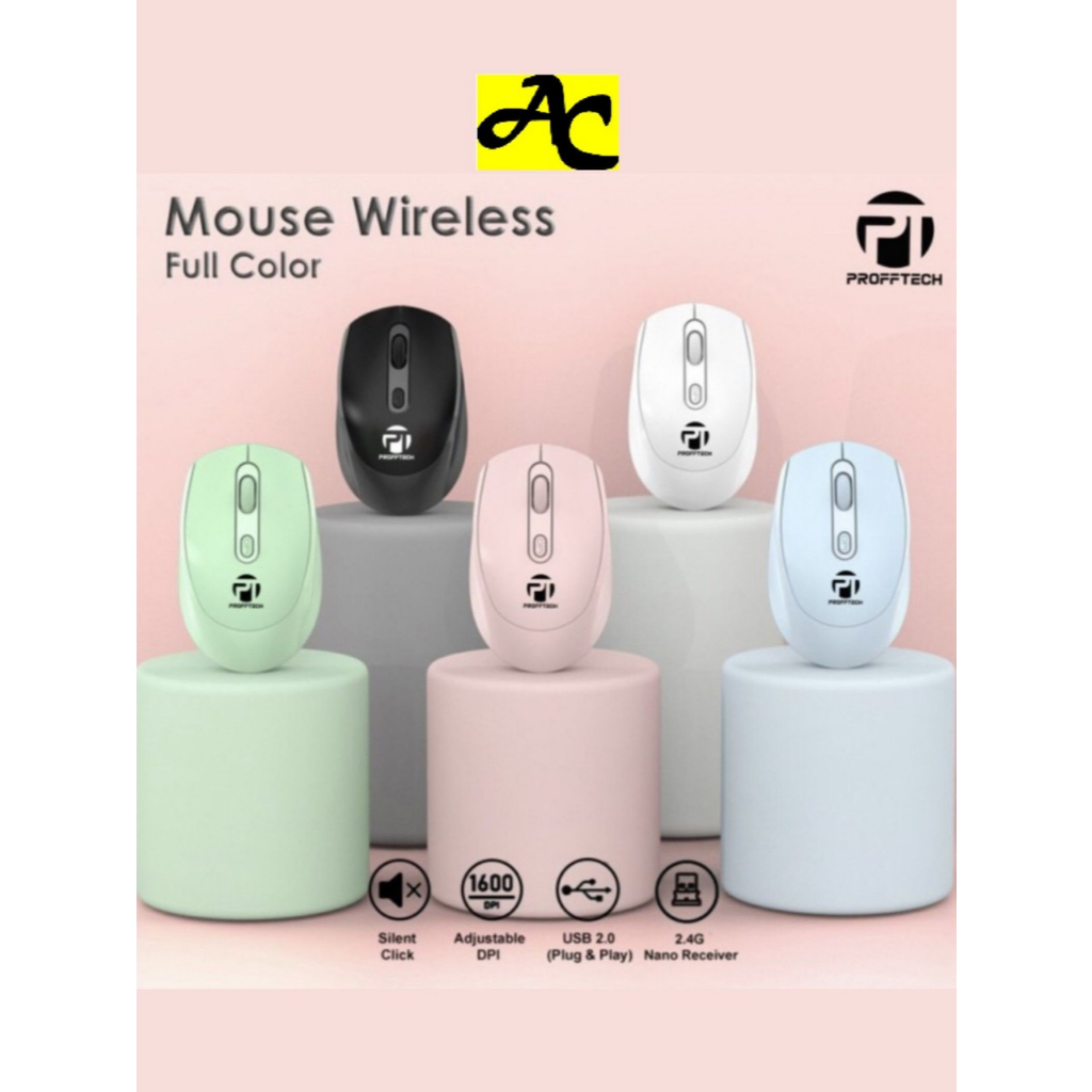 Jual Profftech G20 Wireless Optical Mouse Silent Click (Amora Computer ...