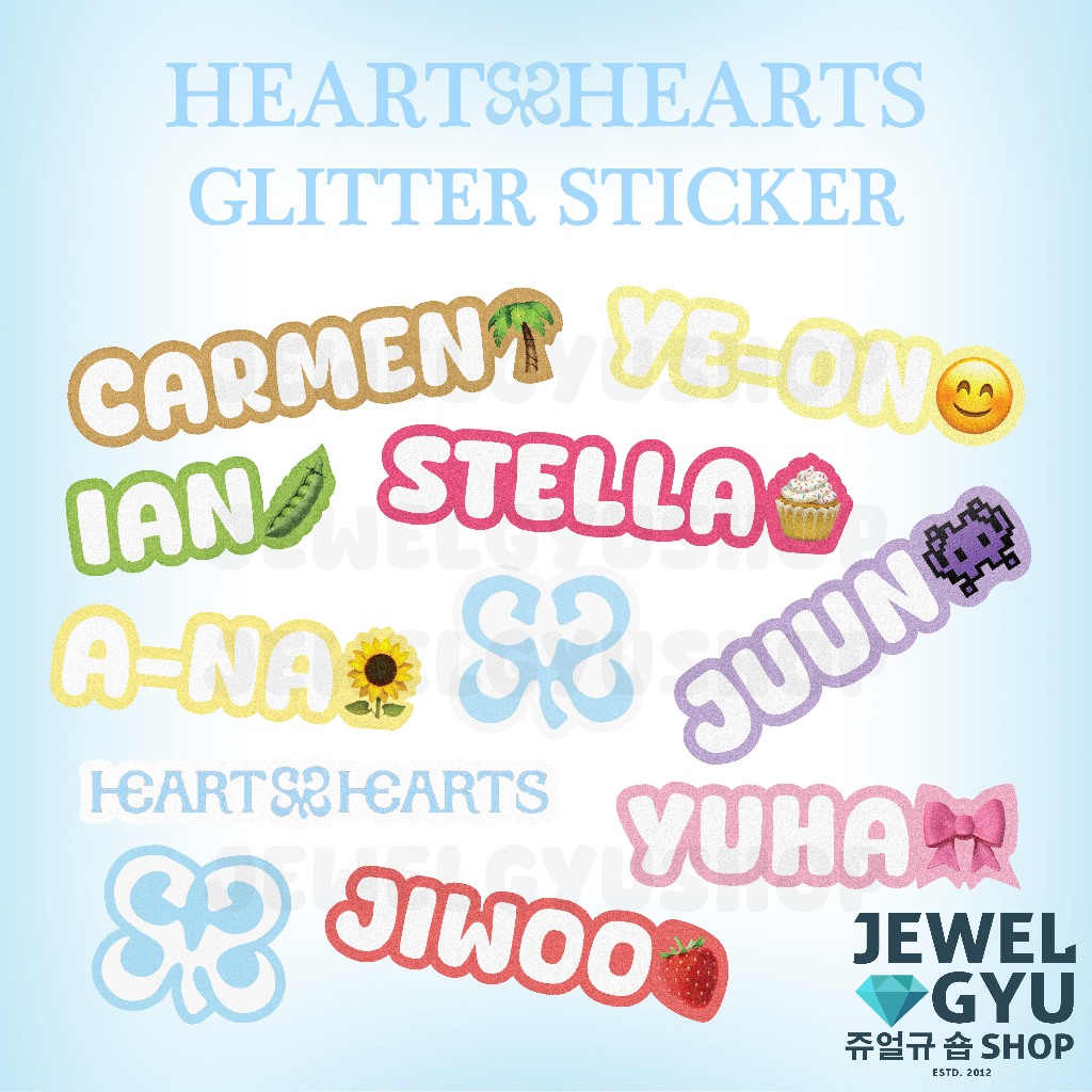Jual H2H Glitter Sticker / Hearts2hearts KPOP Merch Gliter Stiker ...