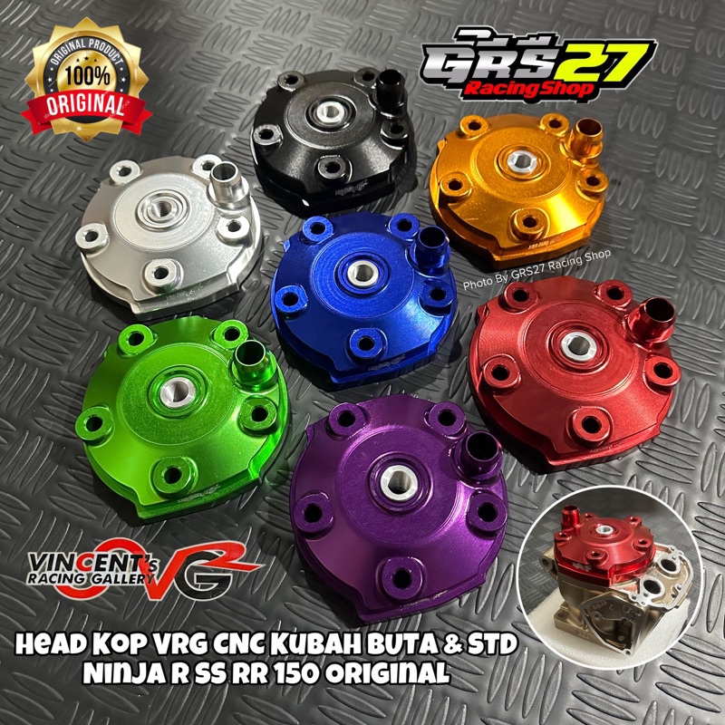 Jual HEAD KOP CYLINDER VRG CNC KUBAH BUTA DAN STD NINJA R SS RR NEW OLD ...