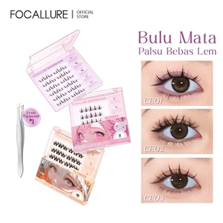 [NEW]FOCALLURE Glue-Free False Eyelashes 3D Natural Curly Reusable 30-36 Cluster