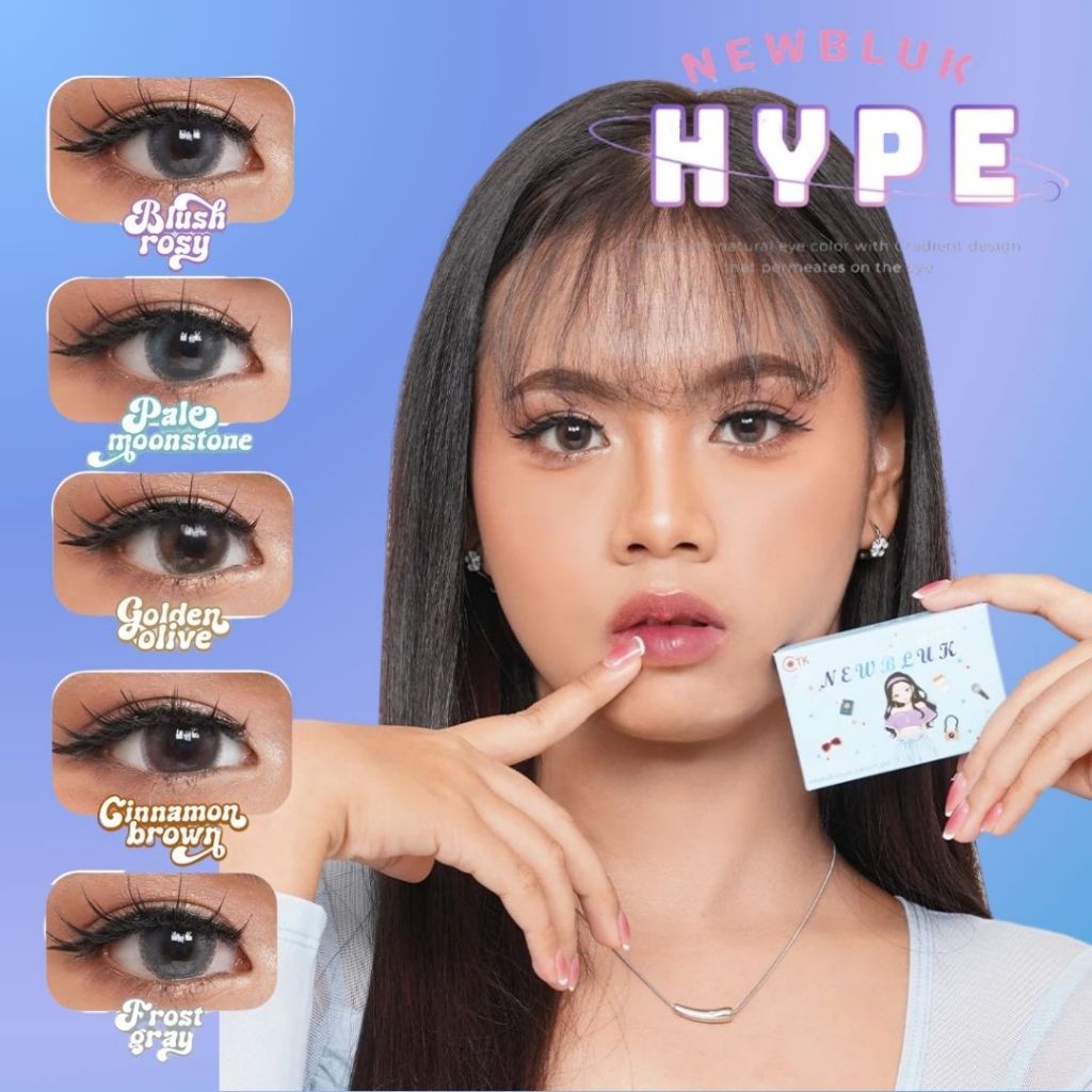 Jual COD Softlens NEWBLUK HYPE 14.5MM Softlens Black Minus , Softlens ...