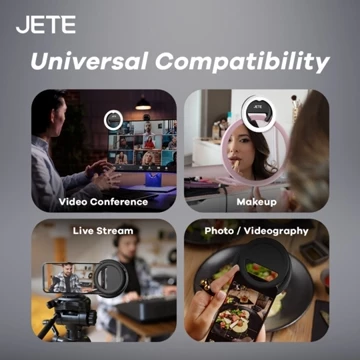 JETE RL1 Ring Light Selfie For Smartphone HP LED Rechargeable Clip On With 3 Light Mode Garansi