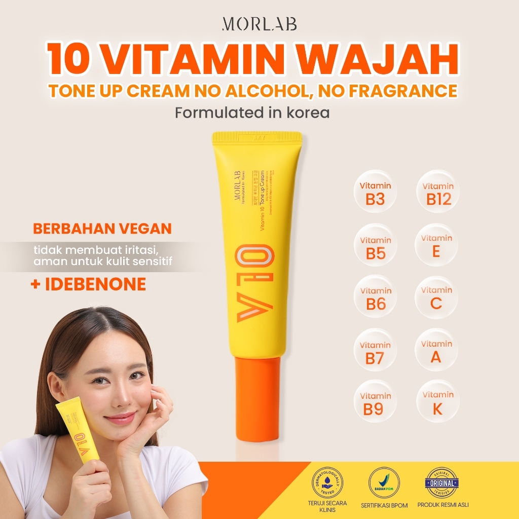 Jual V10 Vitamin Tone Up Cream - MORLAB V10 VITAMIN TONE UP CREA ...