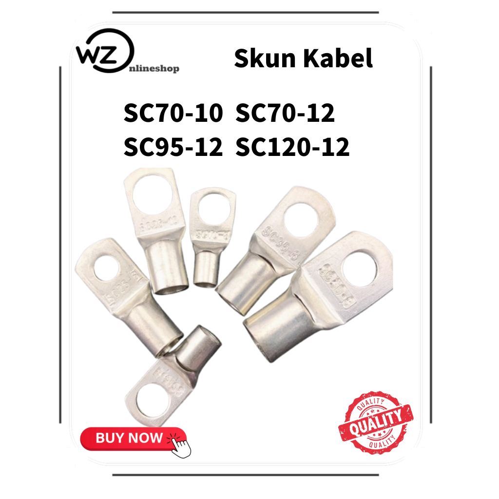 Jual Skun SC Terminal Konektor Tembaga tipe SC Tembaga Merah SC70-10 ...