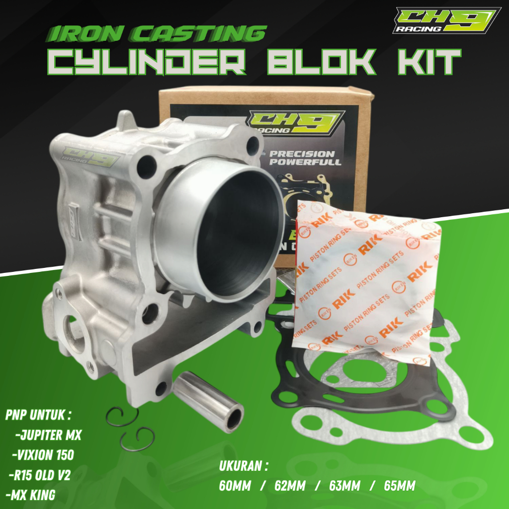 Jual Blok Seher Boring Bore Up CH9 Racing 60 62 63 65mm MX King R15 V2 ...