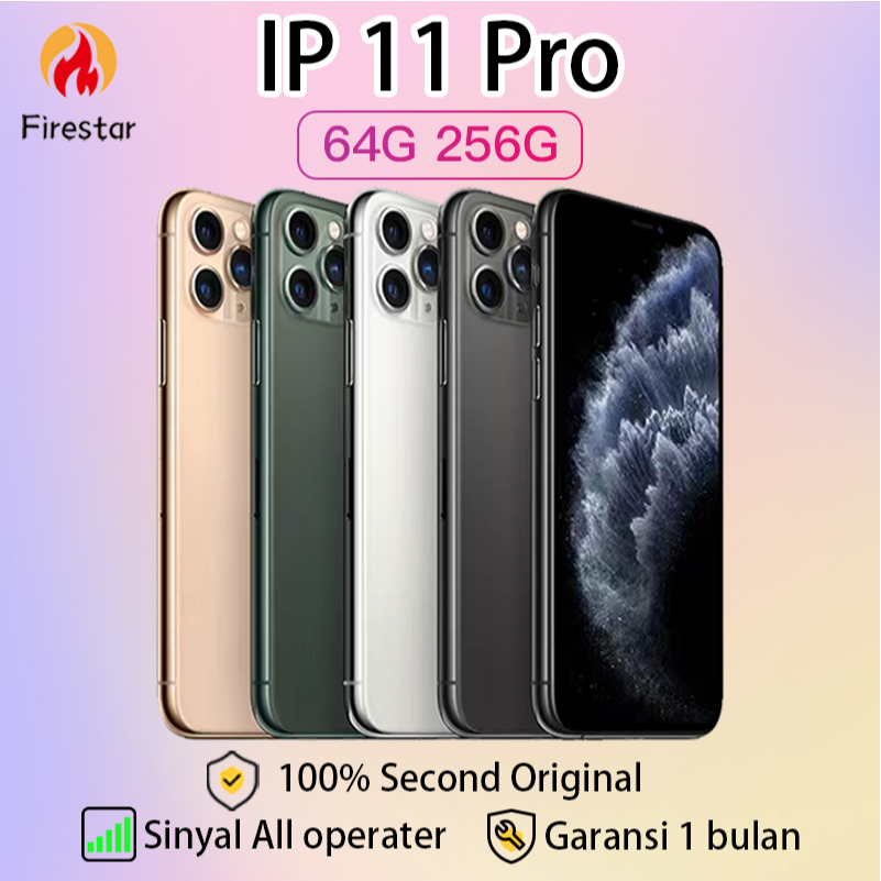 Jual IP 11 PRO 64GB 256GB Second unlocked Original Fullset Mulus Sinyal ...