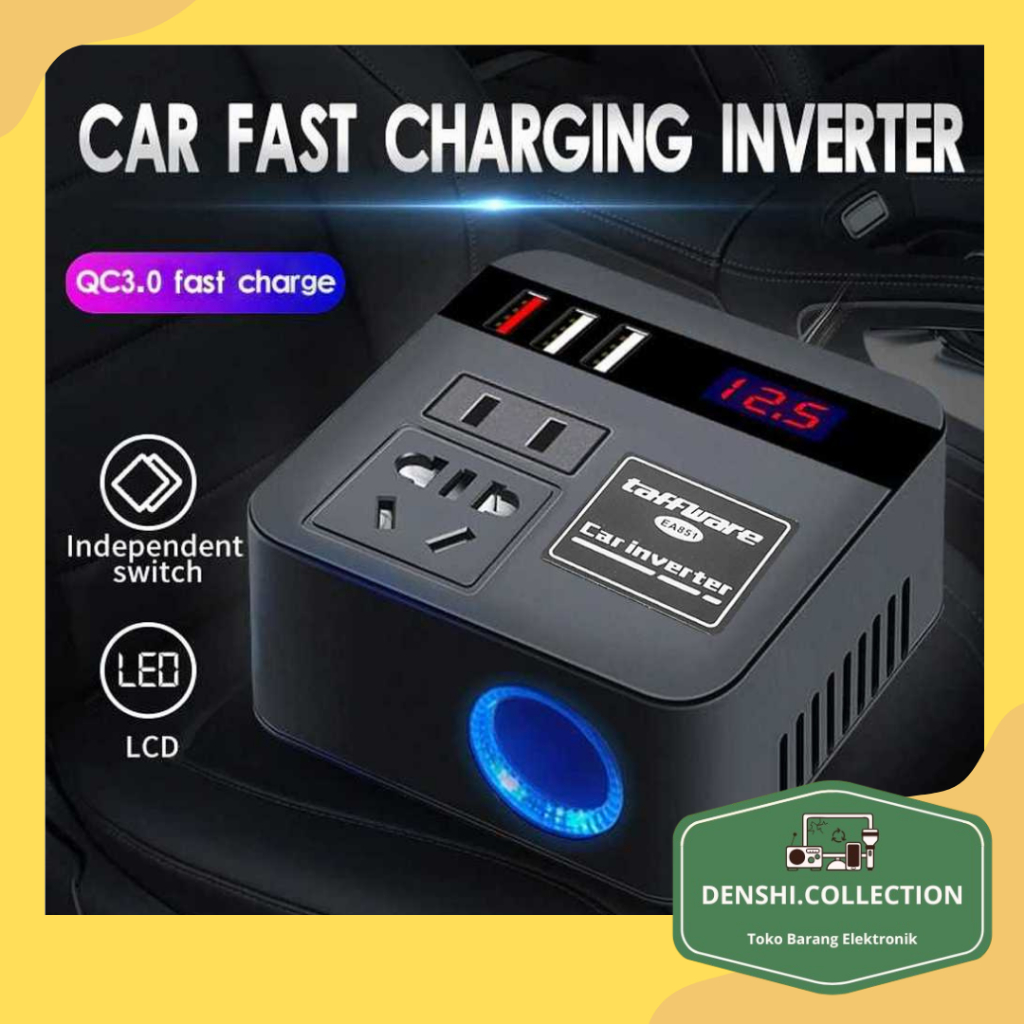 Jual Car Power Inverter Taffware DC to DC 12/24V to 110/220V 100W ...