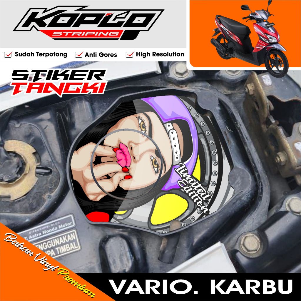 Jual Sticker Tangki Vario Karbu 110 Lama Anti Luntur Stiker Tangki ...