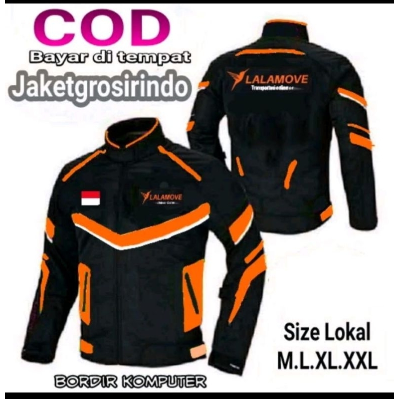 Jual lalamove jacket bordiran oren | Shopee Indonesia