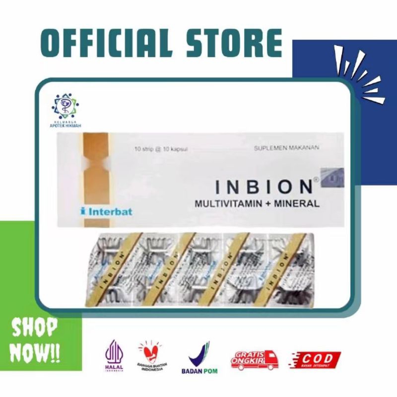 Jual Inbion Tablet Tambah Darah Suplemen Multivitamin Kesehatan ...