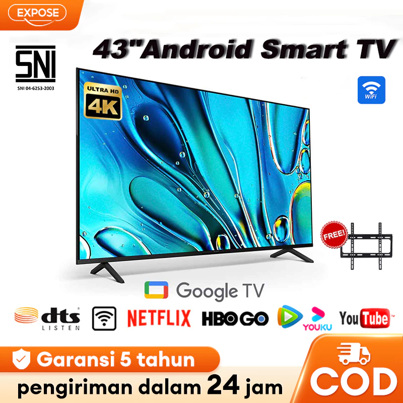 Tv android 43 inch smart tv 43 inch 4k android tvwith youtube/google/netflix/wifi