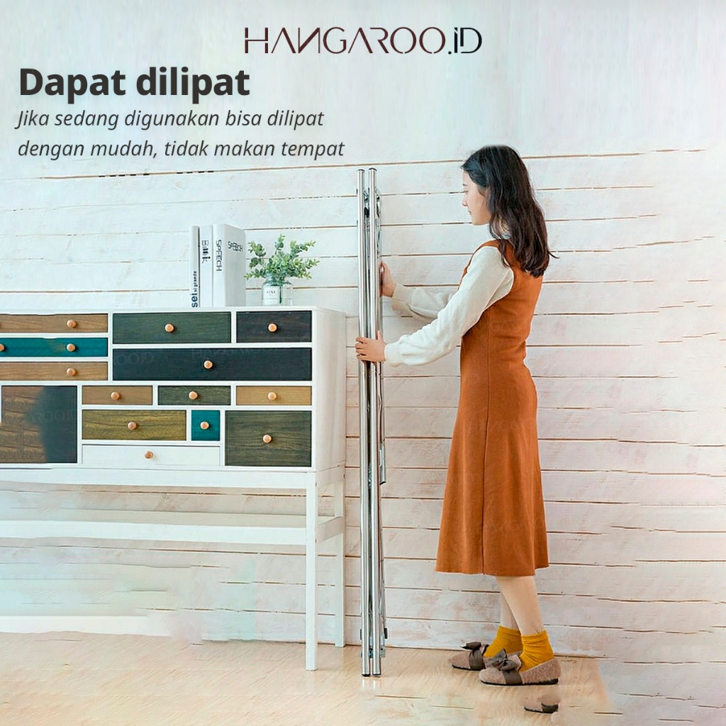 Jual Hangaroo Jemuran Baju Lipat Portable Jemuran Pakaian Anti Karat ...