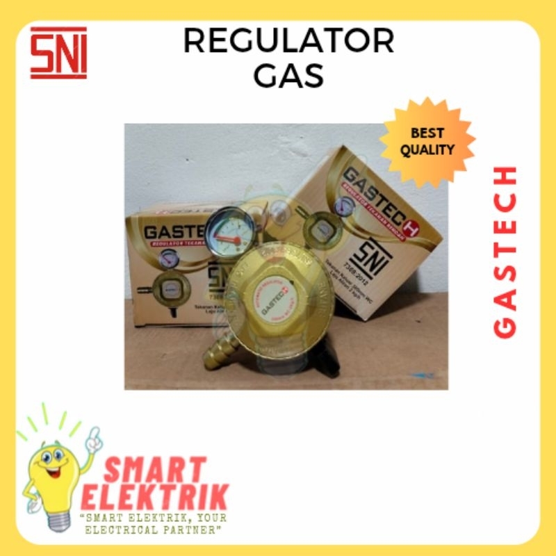 Jual Regulator/ Kepala Gas Elpiji/LPG + Meter GASTECH SNI | Shopee ...