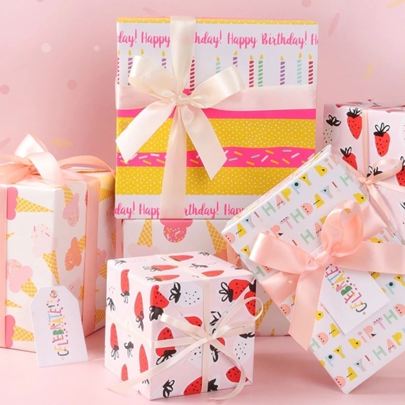 Extra Jasa Packing Kertas Kado Motif Random
