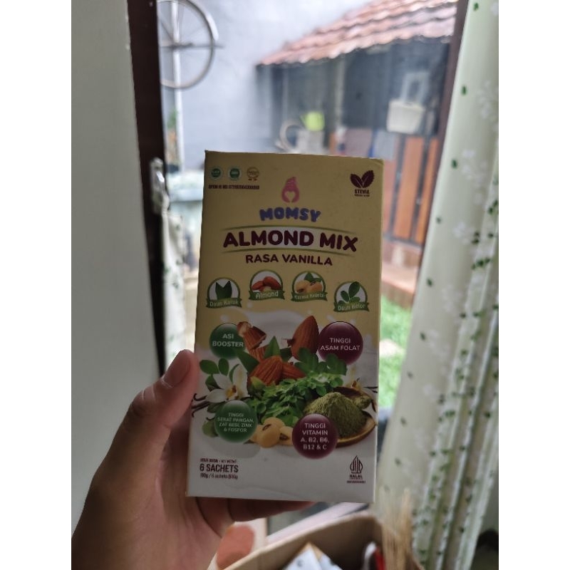 Jual Susu Almond Mix Momsy Rasa Vanila Expired 12-2025(Hasil Endorse