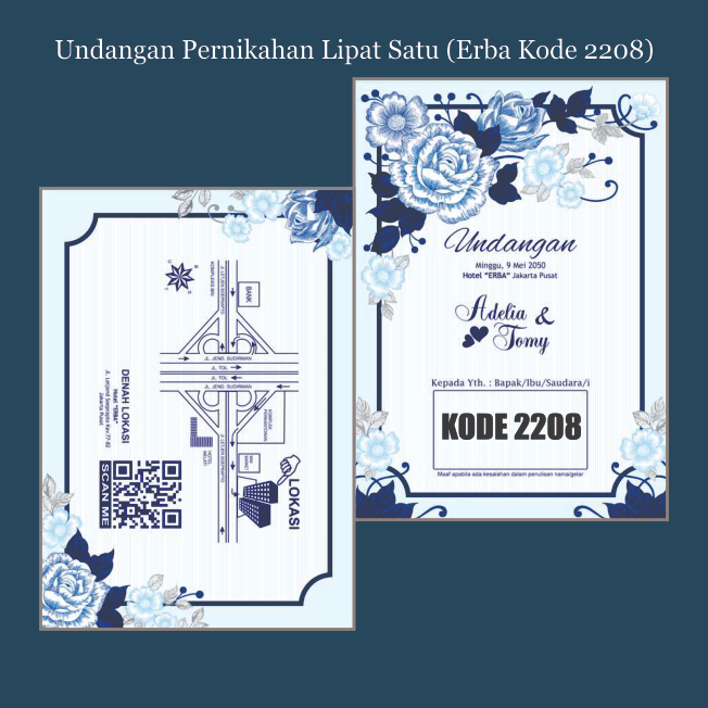 Jual UNDANGAN PERNIKAHAN/CETAK UNDANGAN PERNIKAHAN/KODE 2208_MODEL ...