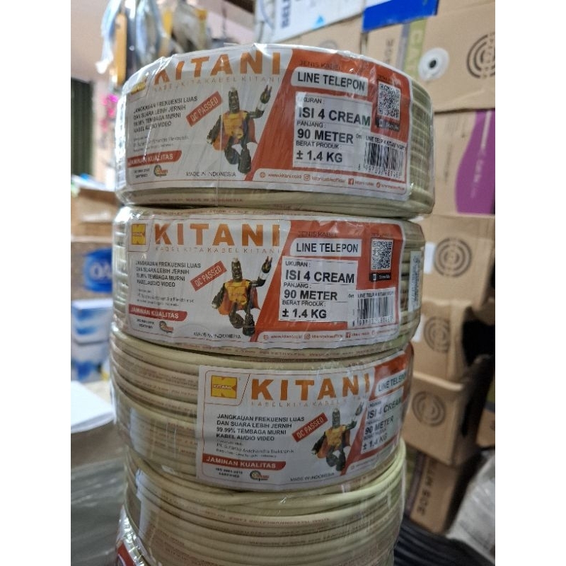 Jual kabel line telephone kitani 90 meter | Shopee Indonesia
