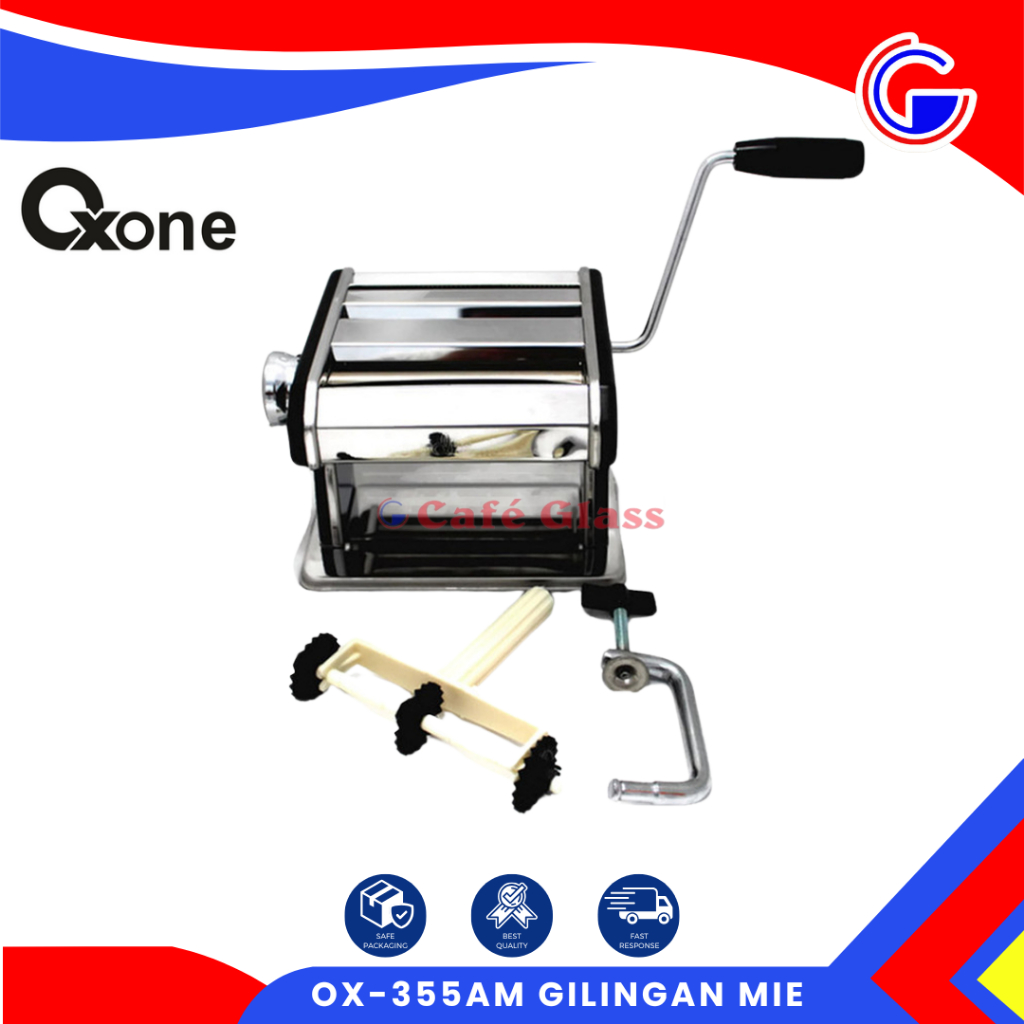 Pasta Maker Stainless Steel Prem - Pasta Machine Oxone - Gilingan Mie Molen Pangsit - Penghalus Mie