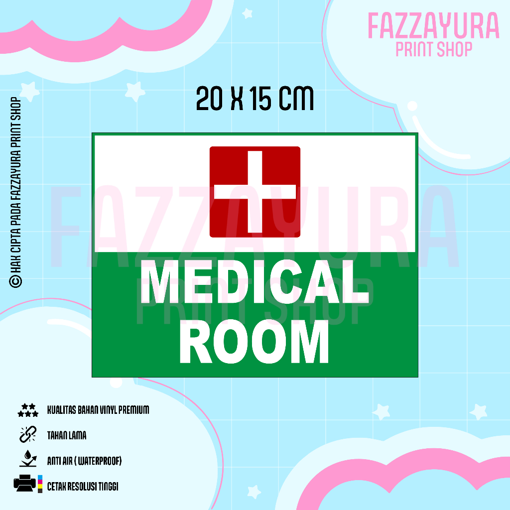 Jual STICKER MEDICAL ROOM 20 X 15 CM | Shopee Indonesia