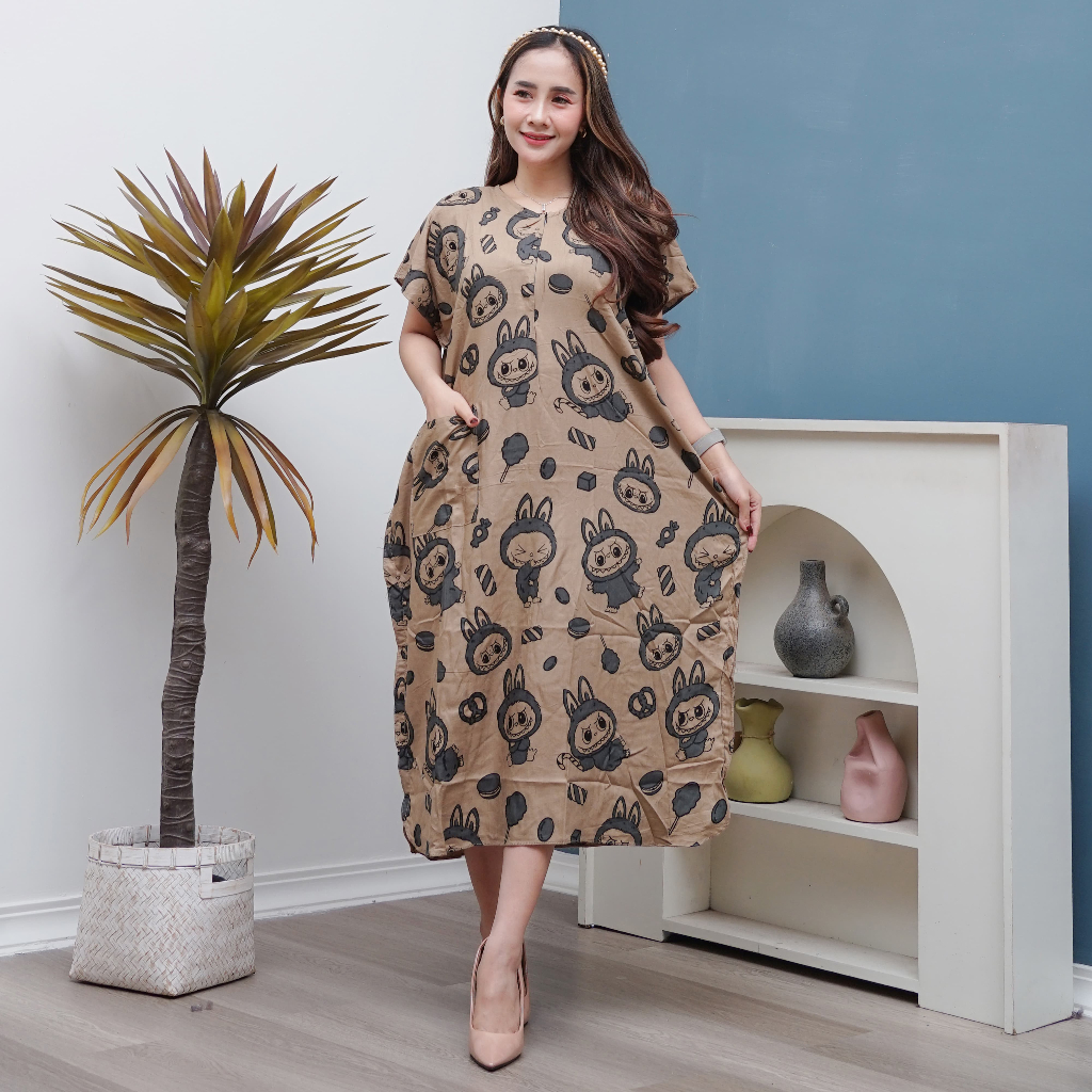 Jual Daster Lowo Jumbo Labubu LD 130 PB 110 Bahan Rayon Daster Kekinian ...
