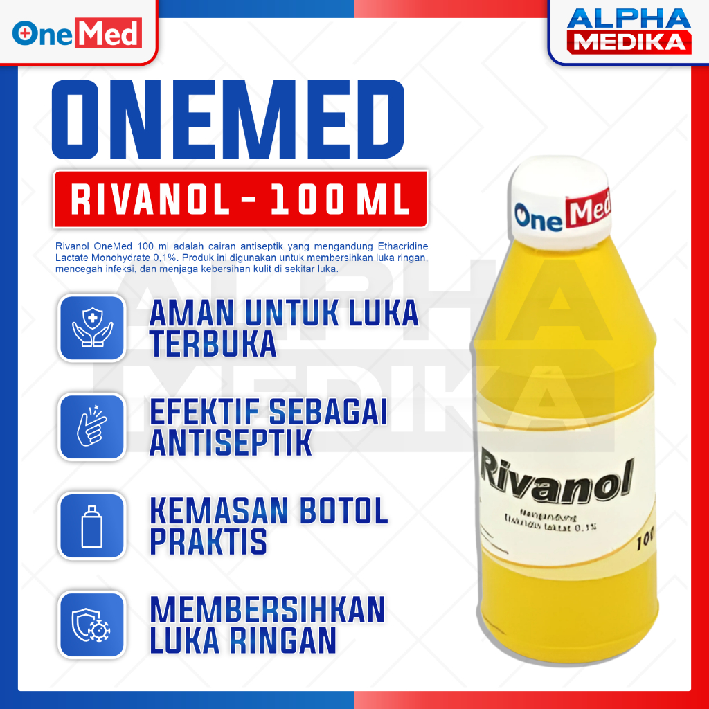 Jual ONEMED - Rivanol 100ml / Rivanol 100cc onemed / Antiseptik Luka ...
