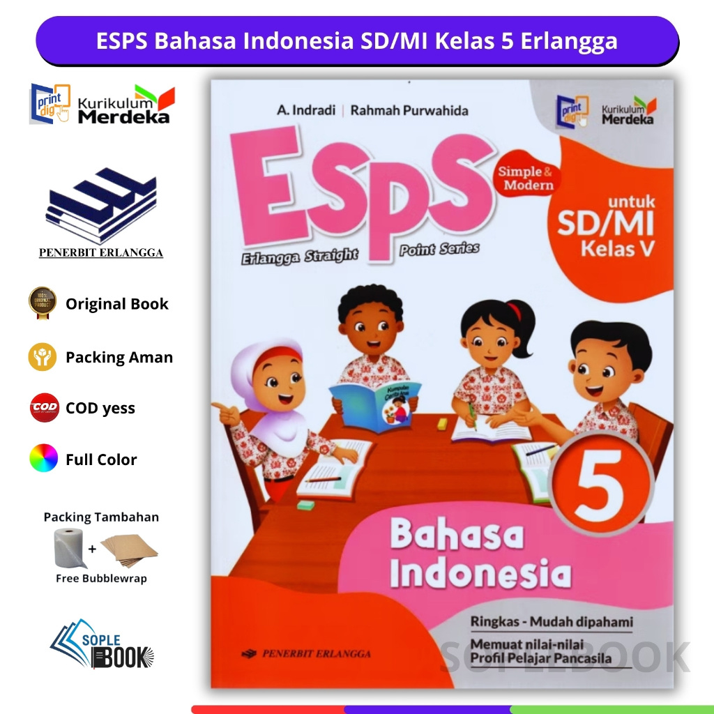 Jual Buku ESPS Bahasa Indonesia SD/MI kelas 5 Kurikulum Merdeka ...