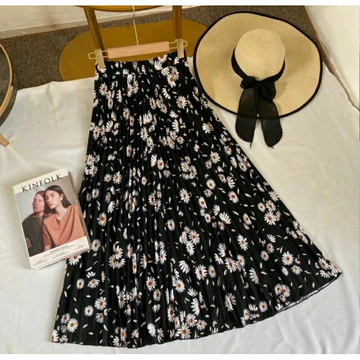 Rok Plisket Motif Rok Plisket Rok Plisket Bunga